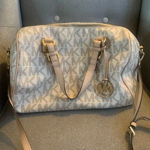 White and cream Michael Kors purse